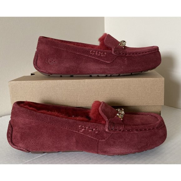 New UGG Ansley Charm Gem Women Fashion Moccasin Slippers Size 5 Kiss - Picture 5 of 7